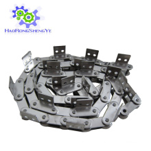 Stainless steel double pitch chain with attachment